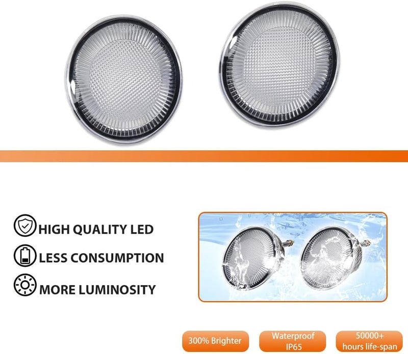 ADIIL For 1998-2005 VW Beetle 2PCS Clear Lens Rear Bumper Backup Reverse Light Kit - Image 2